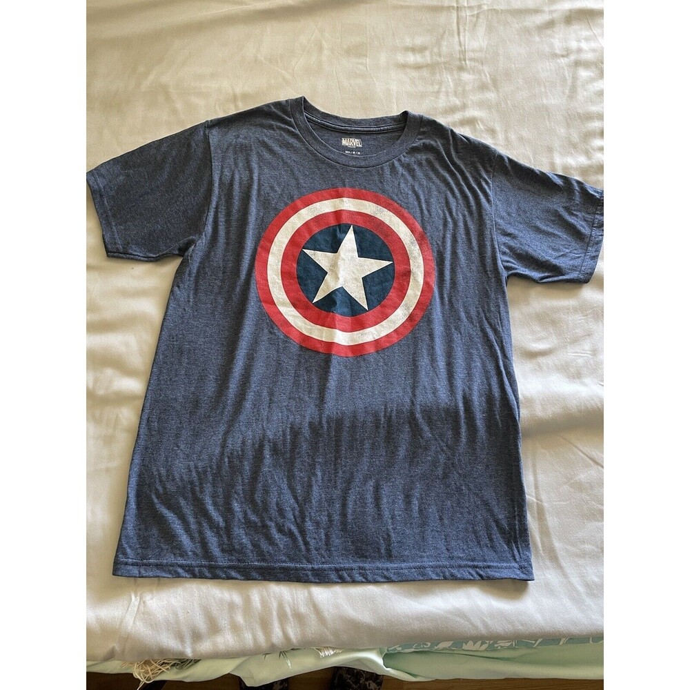 Marvel Captain America T-Shirt Size Medium 50/50 Faded Comics